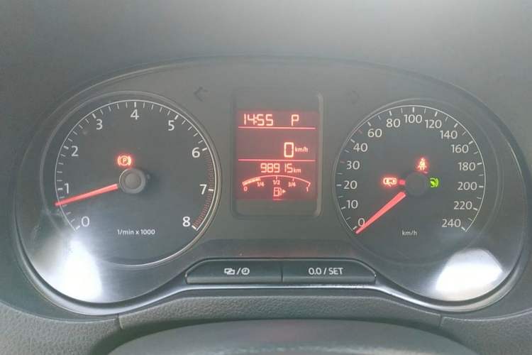 Used Volkswagen Polo 2013 1.6L Automatic Comfort Edition Odometer Close Up