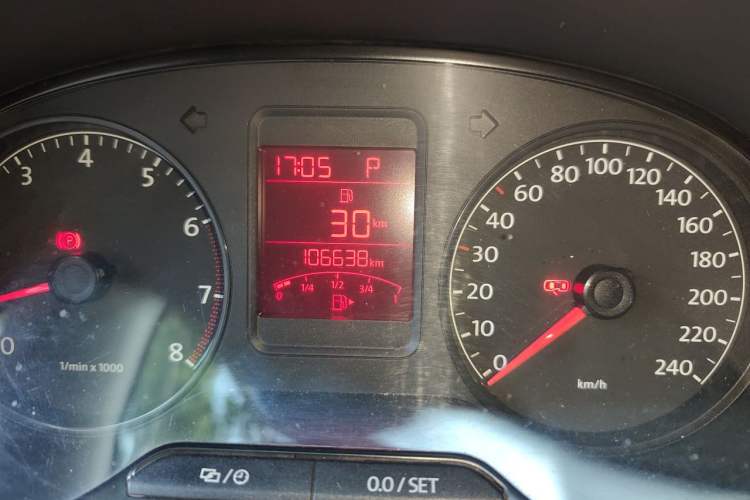 Used Volkswagen Polo 2013 1.4L Automatic Comfort Edition Odometer Close Up