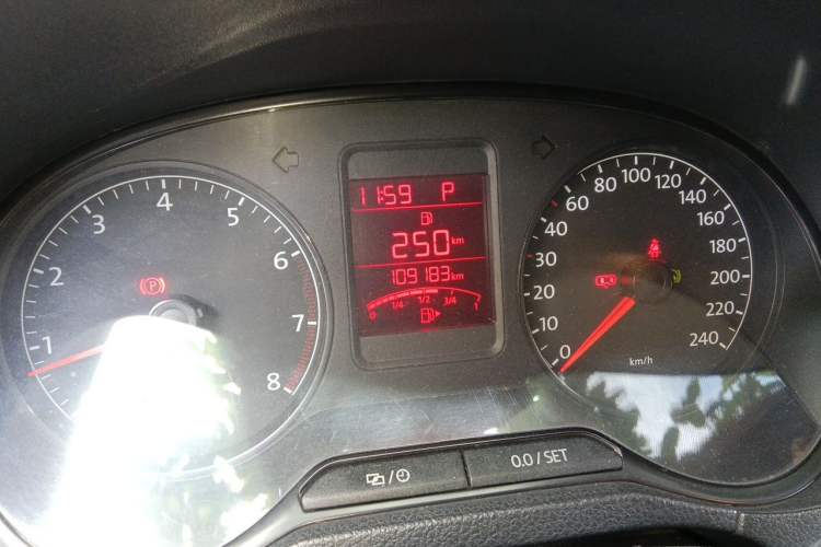 Used Volkswagen Polo 2013 1.4L Automatic Comfort Edition Odometer Close Up