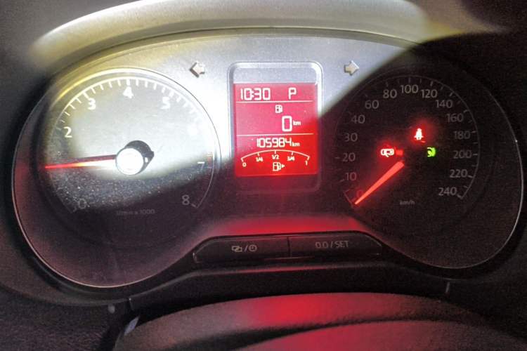 Used Volkswagen Polo 2013 1.4L Automatic Comfort Edition Odometer Close Up
