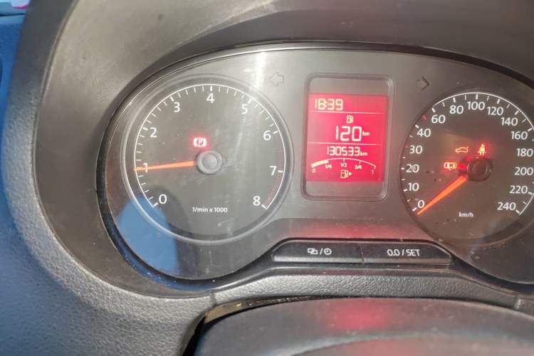 Used Volkswagen Polo 2013 1.6L Manual Comfort Edition Odometer Close Up