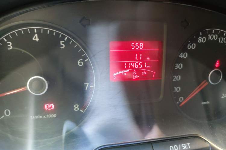 Used Volkswagen Polo 2013 1.6L Manual Comfort Edition Odometer Close Up