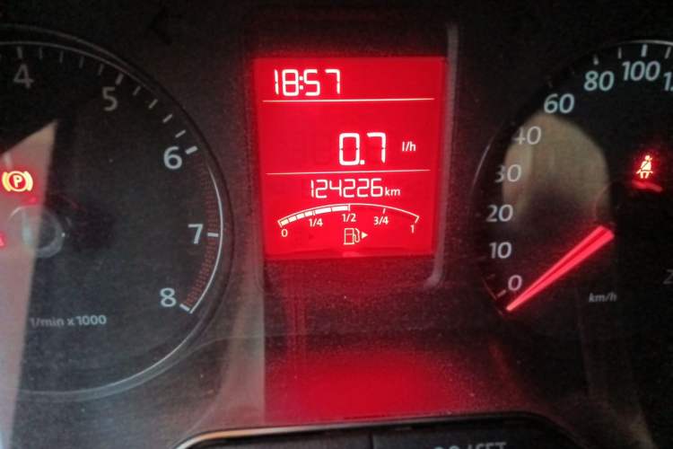 Used Volkswagen Polo 2013 1.4L Manual Comfort Edition Odometer Close Up