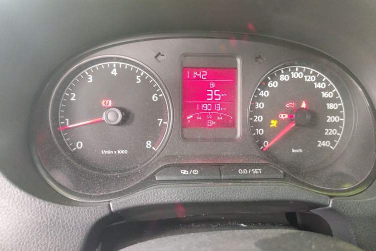 Used Volkswagen Polo 2013 1.4L Manual Comfort Edition Odometer Close Up
