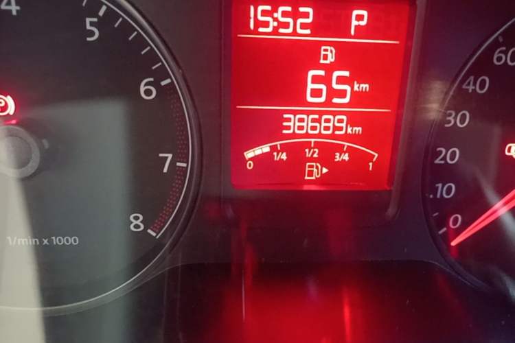 Used Volkswagen Polo 2013 1.6L Automatic Comfort Edition Odometer Close Up