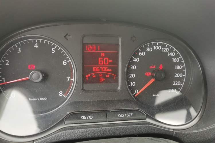 Used Volkswagen Polo 2013 1.6L Manual Comfort Edition Odometer Close Up