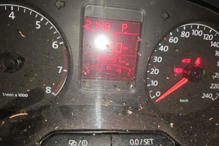 Used Volkswagen Polo 2013 1.6L Automatic Comfort Edition Odometer Close Up