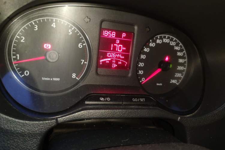 Used Volkswagen Polo 2013 1.6L Automatic Comfort Edition Odometer Close Up