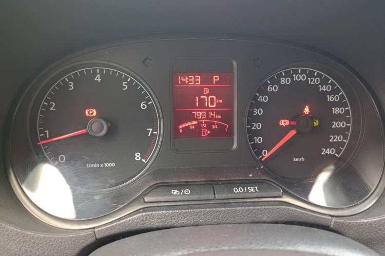 Used Volkswagen Polo 2013 1.6L Automatic Comfort Edition Odometer Close Up