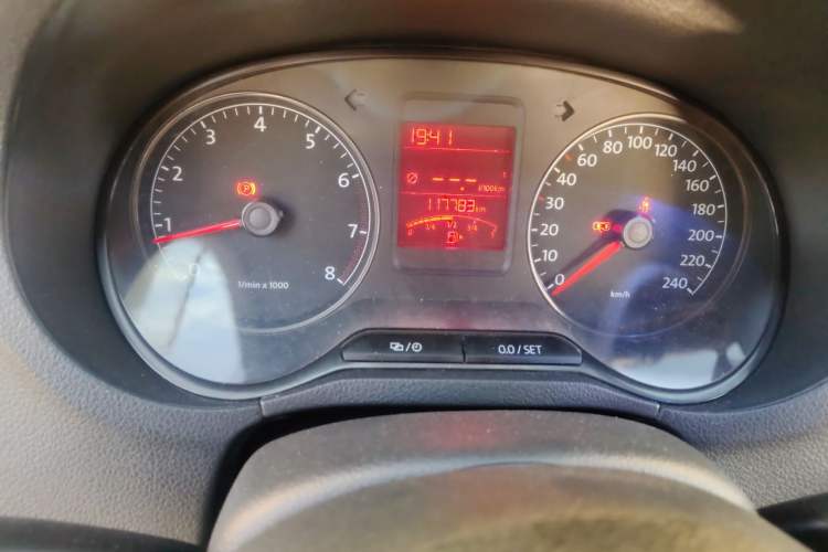 Used Volkswagen Polo 2013 1.4L Manual Comfort Edition Odometer Close Up