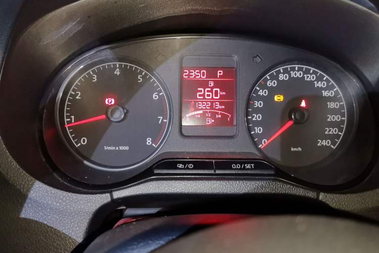 Used Volkswagen Polo 2013 1.4L Automatic Comfort Edition Odometer Close Up