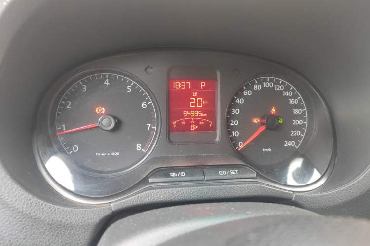 Used Volkswagen Polo 2013 1.6L Automatic Comfort Edition Odometer Close Up