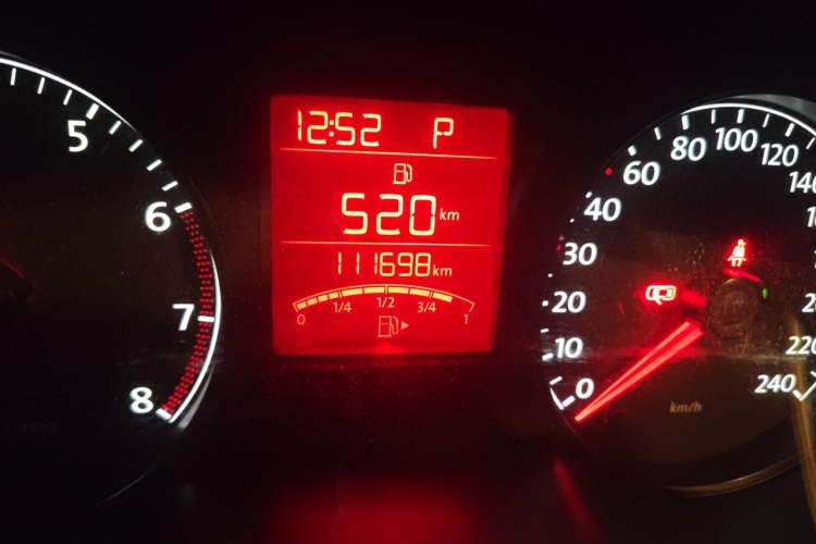 Used Volkswagen Polo 2013 1.6L Automatic Comfort Edition Odometer Close Up
