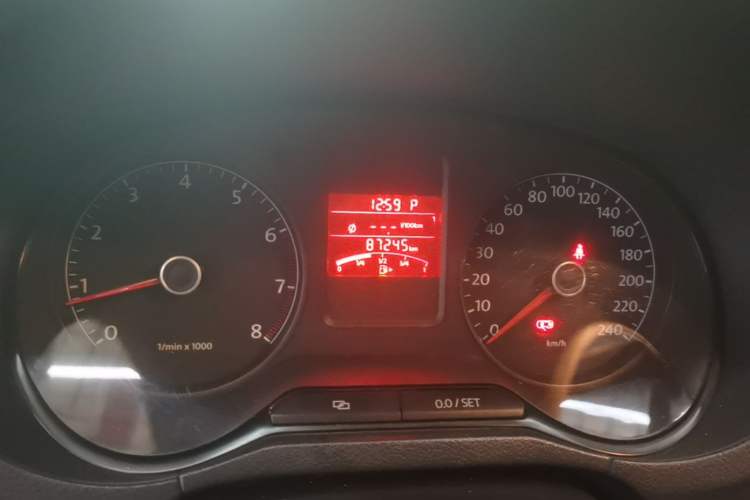 Used Volkswagen Polo 2013 1.6L Automatic Comfort Edition Odometer Close Up