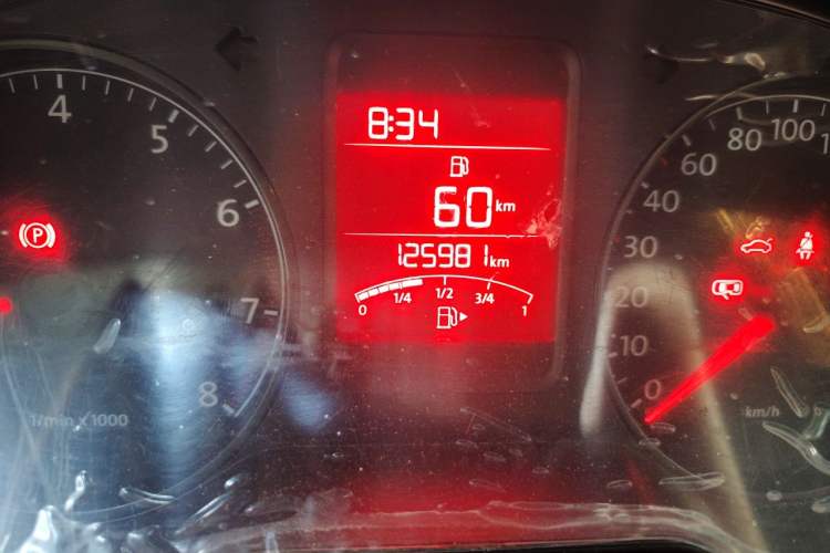 Used Volkswagen Polo 2013 1.4L Manual Comfort Edition Odometer Close Up