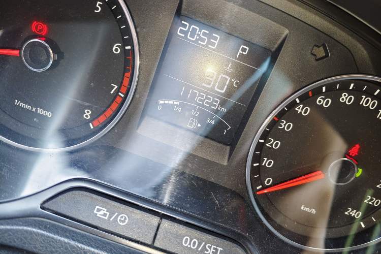 Used Volkswagen Polo 2014 1.6L Cross Polo Automatic Odometer Close Up