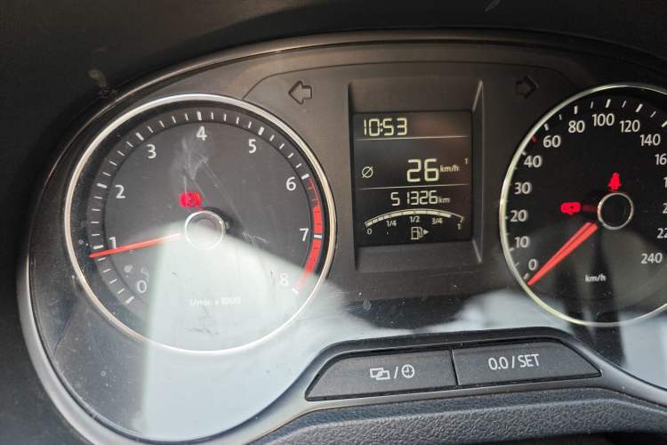 Used Volkswagen Polo 2014 1.6L Manual Comfort Edition Odometer Close Up