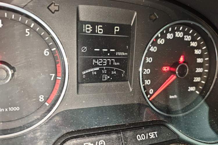 Used Volkswagen Polo 2014 1.6L Automatic Comfort Edition Odometer Close Up