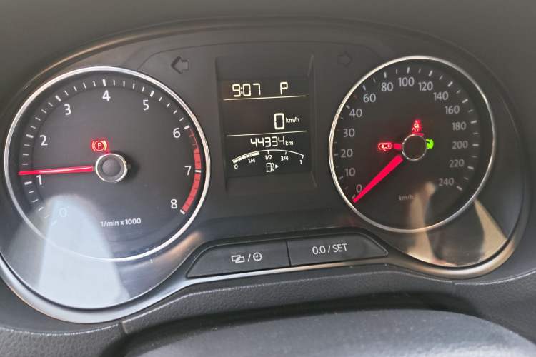 Used Volkswagen Polo 2014 1.6L Automatic Comfort Edition Odometer Close Up