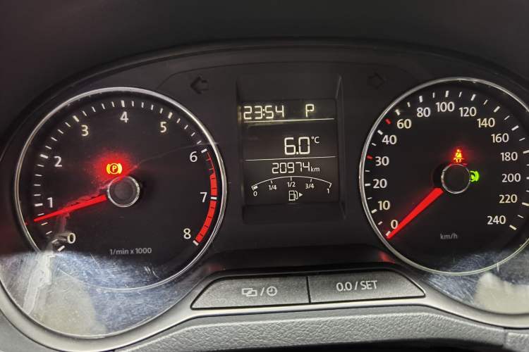 Used Volkswagen Polo 2014 1.6L Automatic Luxury Edition Odometer Close Up
