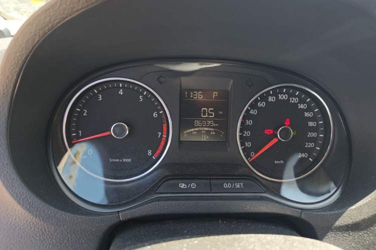 Used Volkswagen Polo 2014 1.6L Automatic Comfort Edition Odometer Close Up