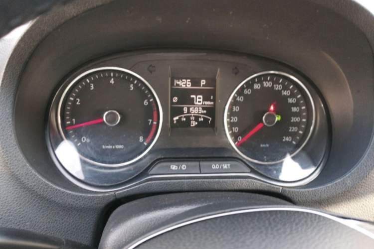 Used Volkswagen Polo 2014 1.6L Automatic Luxury Edition Odometer Close Up