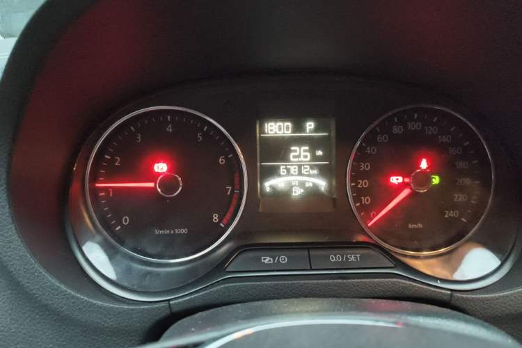 Used Volkswagen Polo 2014 1.6L Automatic Luxury Edition Odometer Close Up
