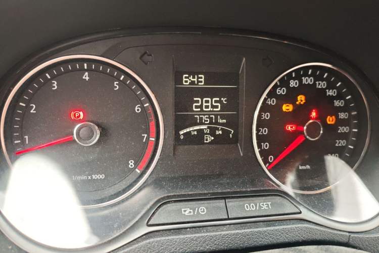 Used Volkswagen Polo 2014 1.6L Manual Comfort Edition Odometer Close Up