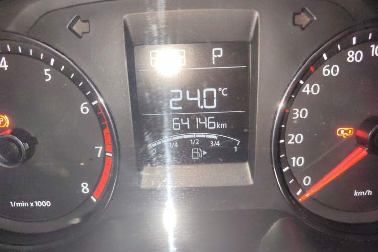 Used Volkswagen Polo 2014 1.6L Automatic Comfort Edition Odometer Close Up