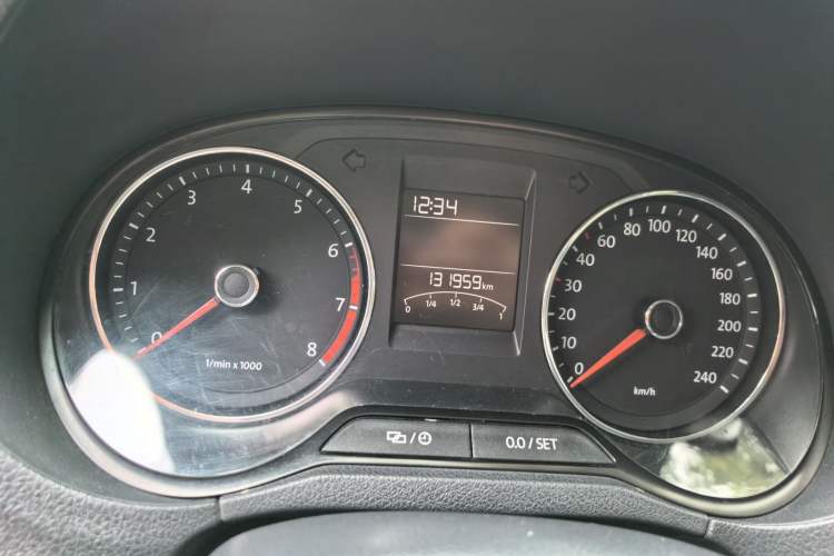 Used Volkswagen Polo 2014 1.6L Automatic Comfort Edition Odometer Close Up
