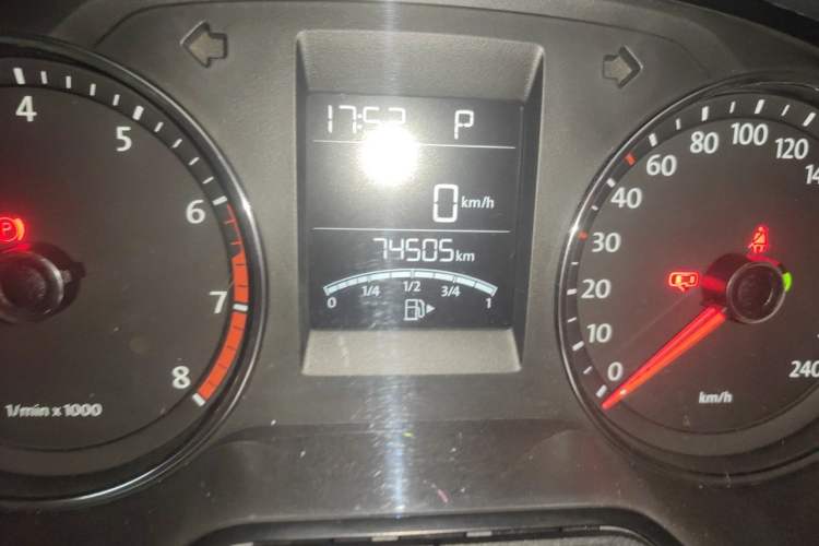 Used Volkswagen Polo 2014 1.6L Automatic Comfort Edition Odometer Close Up
