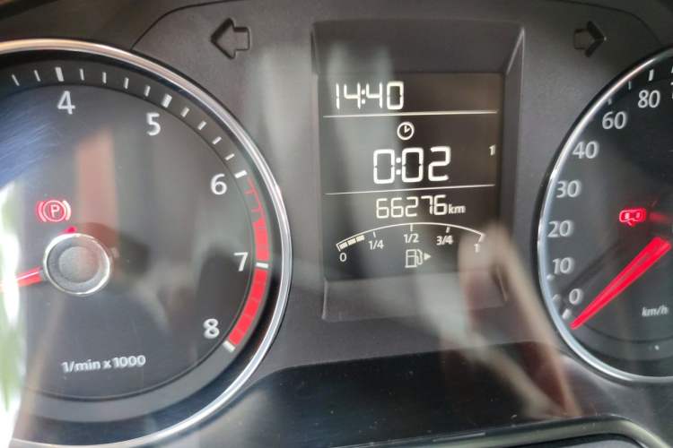 Used Volkswagen Polo 2014 1.6L Manual Comfort Edition Odometer Close Up