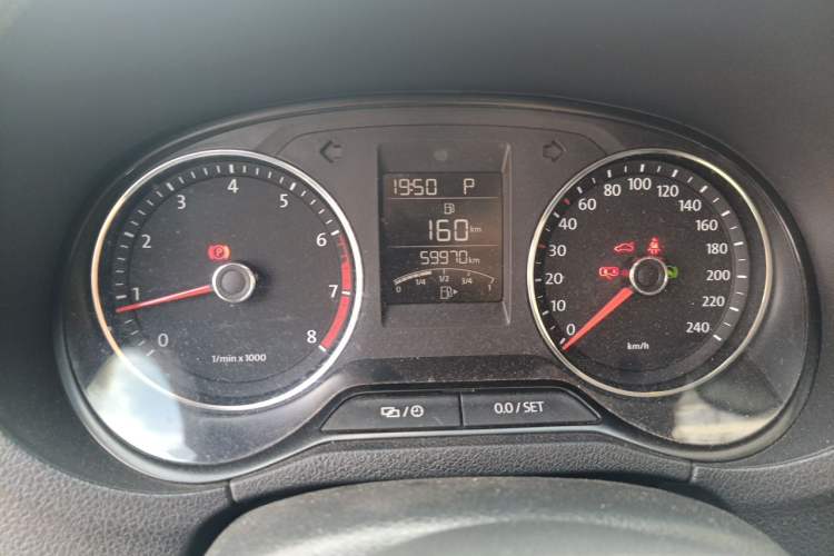 Used Volkswagen Polo 2014 1.6L Automatic Comfort Edition Odometer Close Up