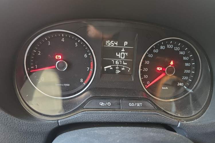 Used Volkswagen Polo 2014 1.6L Automatic Comfort Edition Odometer Close Up