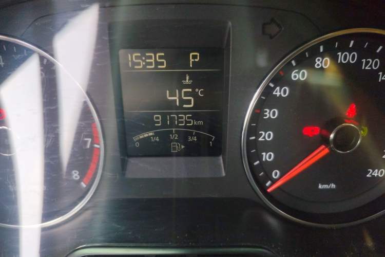 Used Volkswagen Polo 2014 1.4L Automatic Comfort Edition Odometer Close Up