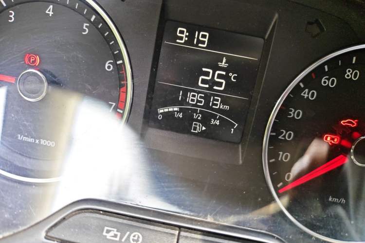 Used Volkswagen Polo 2014 1.6L Manual Comfort Edition Odometer Close Up