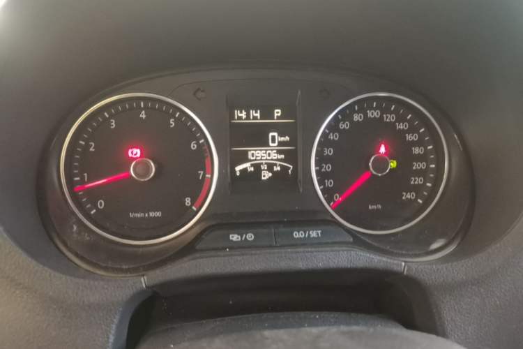 Used Volkswagen Polo 2014 1.4L Automatic Comfort Edition Odometer Close Up