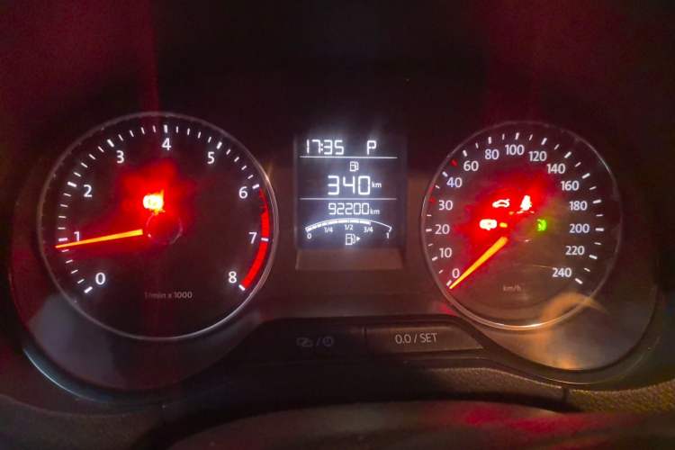 Used Volkswagen Polo 2014 1.6L Automatic Comfort Edition Odometer Close Up