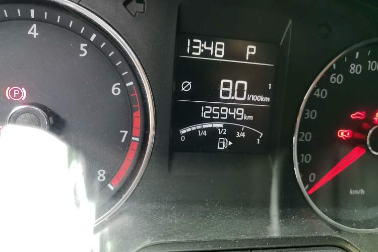 Used Volkswagen Polo 2014 1.6L Automatic Comfort Edition Odometer Close Up