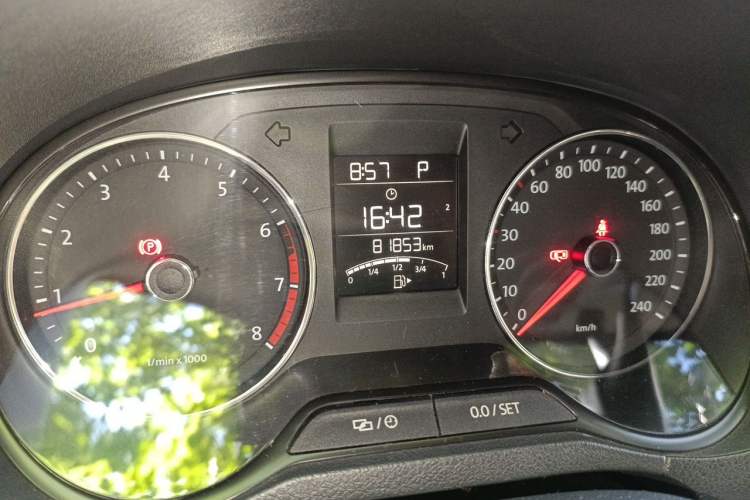 Used Volkswagen Polo 2014 1.4L Automatic Comfort Edition Odometer Close Up