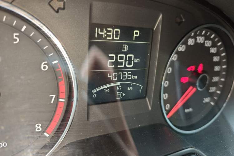 Used Volkswagen Polo 2014 1.6L Automatic Comfort Edition Odometer Close Up