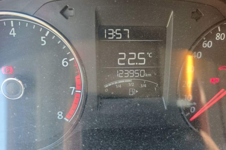 Used Volkswagen Polo 2014 1.4L Manual Comfort Edition Odometer Close Up