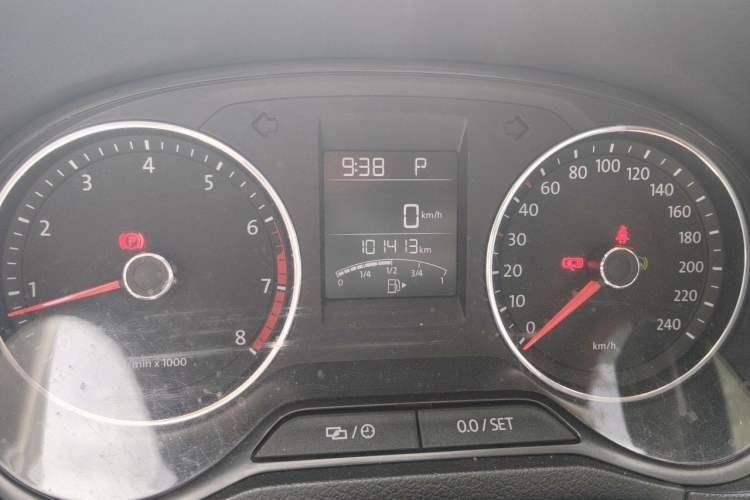 Used Volkswagen Polo 2014 1.6L Automatic Comfort Edition Odometer Close Up