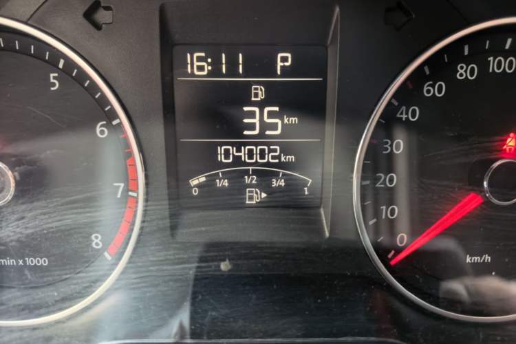 Used Volkswagen Polo 2014 1.6L Automatic Luxury Edition Odometer Close Up
