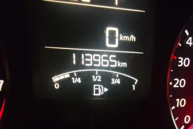 Used Volkswagen Polo 2014 1.6L Automatic Comfort Edition Odometer Close Up