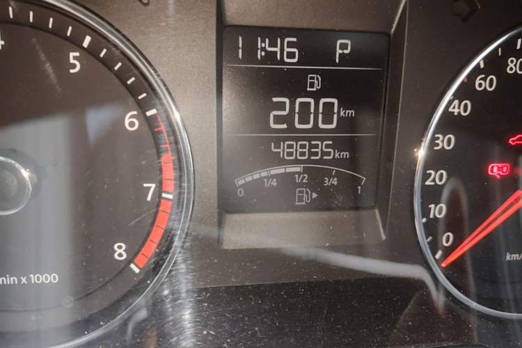 Used Volkswagen Polo 2014 1.6L Automatic Luxury Edition Odometer Close Up