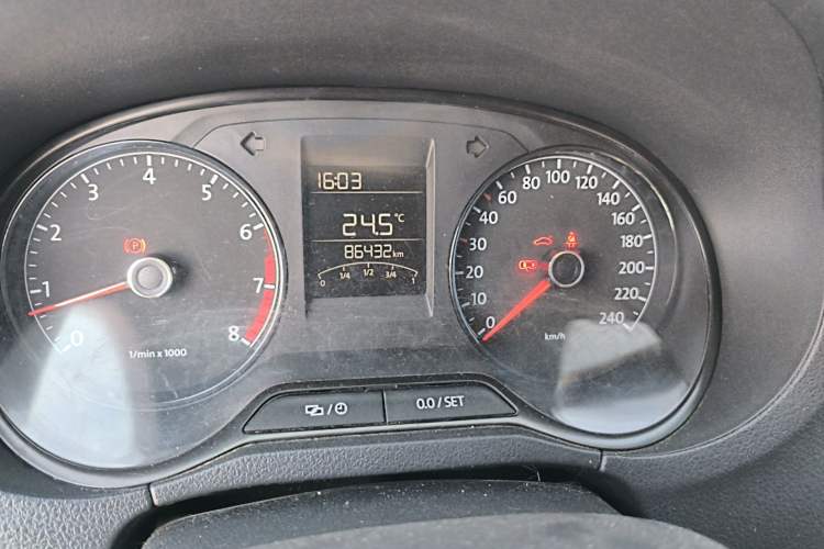 Used Volkswagen Polo 2014 1.4L Manual Fashion Edition Odometer Close Up