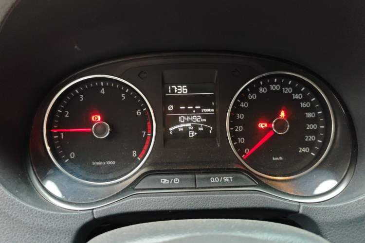 Used Volkswagen Polo 2014 1.4L Manual Comfort Edition Odometer Close Up
