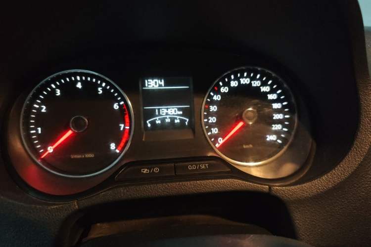 Used Volkswagen Polo 2014 1.6L Manual Comfort Edition Odometer Close Up
