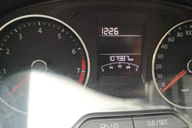 Used Volkswagen Polo 2014 1.4L Automatic Comfort Edition Odometer Close Up
